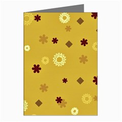 Abstract Geometric Shapes Design in Warm Tones Greeting Card (8 Pack)