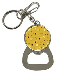 Abstract Geometric Shapes Design in Warm Tones Bottle Opener Key Chain