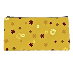 Abstract Geometric Shapes Design in Warm Tones Pencil Case