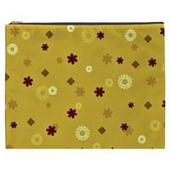 Abstract Geometric Shapes Design in Warm Tones Cosmetic Bag (XXXL)