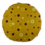 Abstract Geometric Shapes Design in Warm Tones 18  Premium Round Cushion  Front