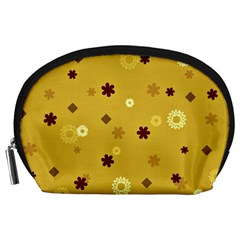 Abstract Geometric Shapes Design in Warm Tones Accessory Pouch (Large)