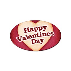 Heart Shaped Happy Valentine Day Text Design Sticker (oval) by dflcprints