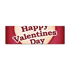 Heart Shaped Happy Valentine Day Text Design Bumper Sticker by dflcprints