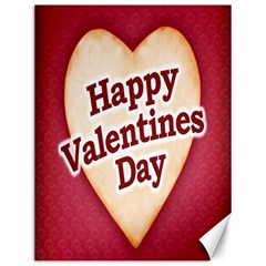 Heart Shaped Happy Valentine Day Text Design Canvas 12  X 16  (unframed) by dflcprints