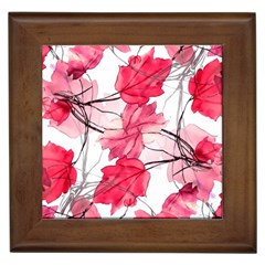 Floral Print Swirls Decorative Design Framed Ceramic Tile by dflcprints