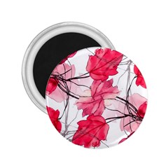 Floral Print Swirls Decorative Design 2 25  Button Magnet