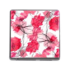 Floral Print Swirls Decorative Design Memory Card Reader With Storage (square) by dflcprints