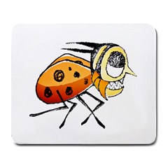 Funny Bug Running Hand Drawn Illustration Large Mouse Pad (rectangle) by dflcprints