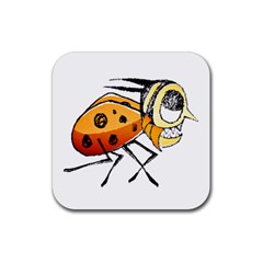 Funny Bug Running Hand Drawn Illustration Drink Coaster (square)