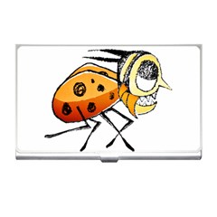 Funny Bug Running Hand Drawn Illustration Business Card Holder by dflcprints