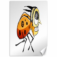 Funny Bug Running Hand Drawn Illustration Canvas 12  X 18  (unframed) by dflcprints