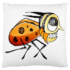 Funny Bug Running Hand Drawn Illustration Large Cushion Case (single Sided) 
