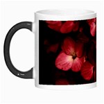 Red Flowers Bouquet in Black Background Photography Morph Mug Left