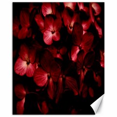 Red Flowers Bouquet In Black Background Photography Canvas 16  X 20  (unframed)