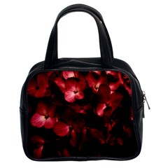 Red Flowers Bouquet In Black Background Photography Classic Handbag (two Sides) by dflcprints