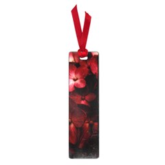 Red Flowers Bouquet In Black Background Photography Small Bookmark by dflcprints