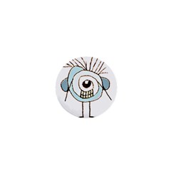 Cute Weird Caricature Illustration 1  Mini Button