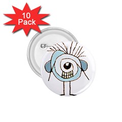 Cute Weird Caricature Illustration 1 75  Button (10 Pack) by dflcprints