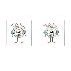 Cute Weird Caricature Illustration Cufflinks (square) by dflcprints