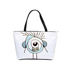 Cute Weird Caricature Illustration Large Shoulder Bag by dflcprints