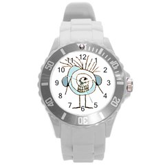 Cute Weird Caricature Illustration Plastic Sport Watch (large) by dflcprints