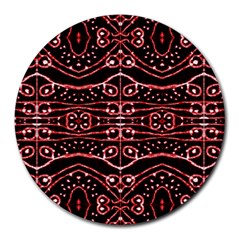 Tribal Ornate Geometric Pattern 8  Mouse Pad (round) by dflcprints