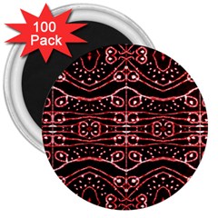 Tribal Ornate Geometric Pattern 3  Button Magnet (100 Pack) by dflcprints