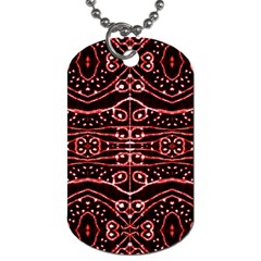 Tribal Ornate Geometric Pattern Dog Tag (one Sided) by dflcprints