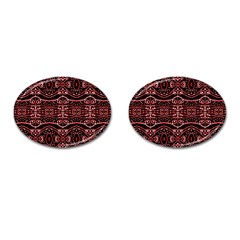 Tribal Ornate Geometric Pattern Cufflinks (oval) by dflcprints