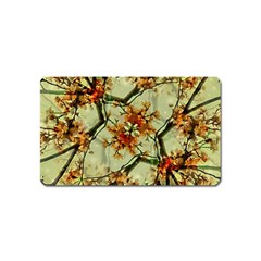 Floral Motif Print Pattern Collage Magnet (name Card) by dflcprints