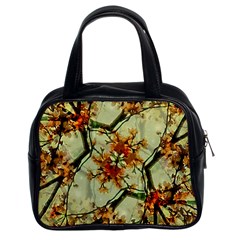 Floral Motif Print Pattern Collage Classic Handbag (two Sides) by dflcprints