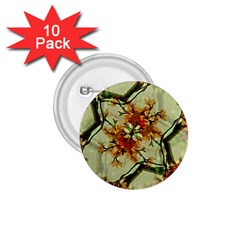 Floral Motif Print Pattern Collage 1 75  Button (10 Pack) by dflcprints