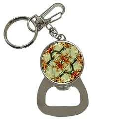 Floral Motif Print Pattern Collage Bottle Opener Key Chain by dflcprints