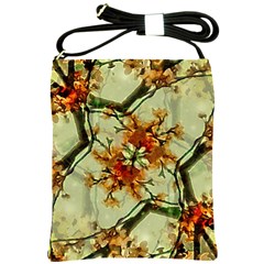 Floral Motif Print Pattern Collage Shoulder Sling Bag by dflcprints