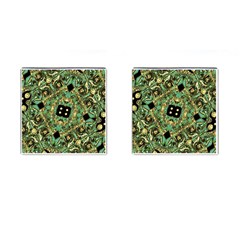 Luxury Abstract Golden Grunge Art Cufflinks (square) by dflcprints