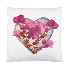 Heart Shaped With Flowers Digital Collage Cushion Case (single Sided)  by dflcprints