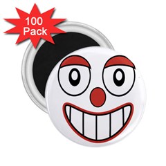 Happy Clown Cartoon Drawing 2 25  Button Magnet (100 Pack) by dflcprints