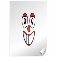 Happy Clown Cartoon Drawing Canvas 24  X 36  (unframed) by dflcprints