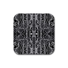 Black And White Tribal Geometric Pattern Print Drink Coasters 4 Pack (square) by dflcprints