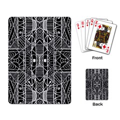 Black And White Tribal Geometric Pattern Print Playing Cards Single Design by dflcprints