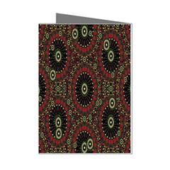 Digital Abstract Geometric Pattern In Warm Colors Mini Greeting Card (8 Pack) by dflcprints