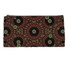 Digital Abstract Geometric Pattern In Warm Colors Pencil Case by dflcprints