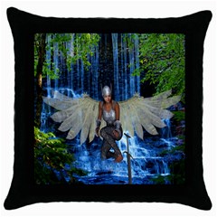 Magic Sword Black Throw Pillow Case by icarusismartdesigns