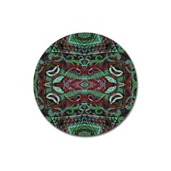 Tribal Ornament Pattern In Red And Green Colors Magnet 3  (round) by dflcprints