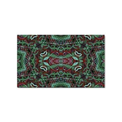 Tribal Ornament Pattern In Red And Green Colors Sticker 10 Pack (rectangle) by dflcprints