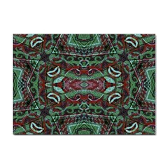 Tribal Ornament Pattern In Red And Green Colors A4 Sticker 100 Pack by dflcprints