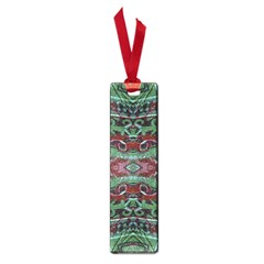 Tribal Ornament Pattern In Red And Green Colors Small Bookmark by dflcprints