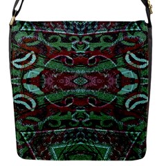Tribal Ornament Pattern In Red And Green Colors Flap Closure Messenger Bag (small) by dflcprints