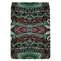 Tribal Ornament Pattern In Red And Green Colors Removable Flap Cover (small) by dflcprints